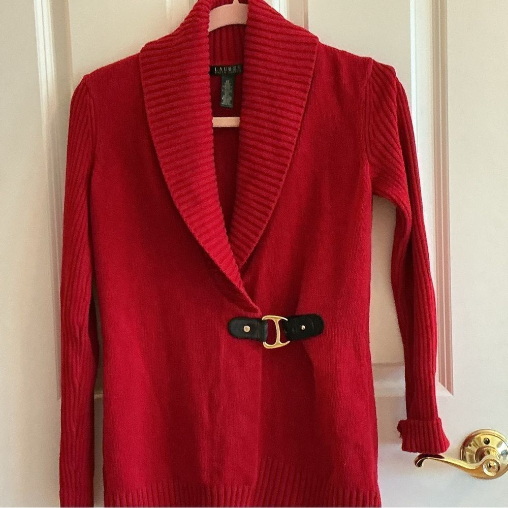 NWOT. Lauren RalphโLauren Red Women's XS Sweater